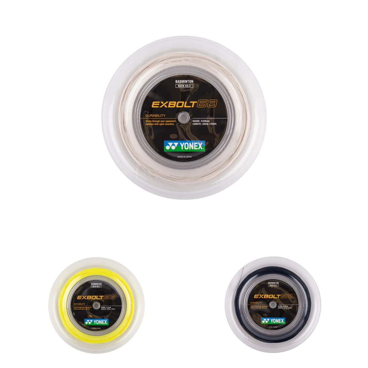 YONEX Exbolt 68 - 200m Rolle Grün