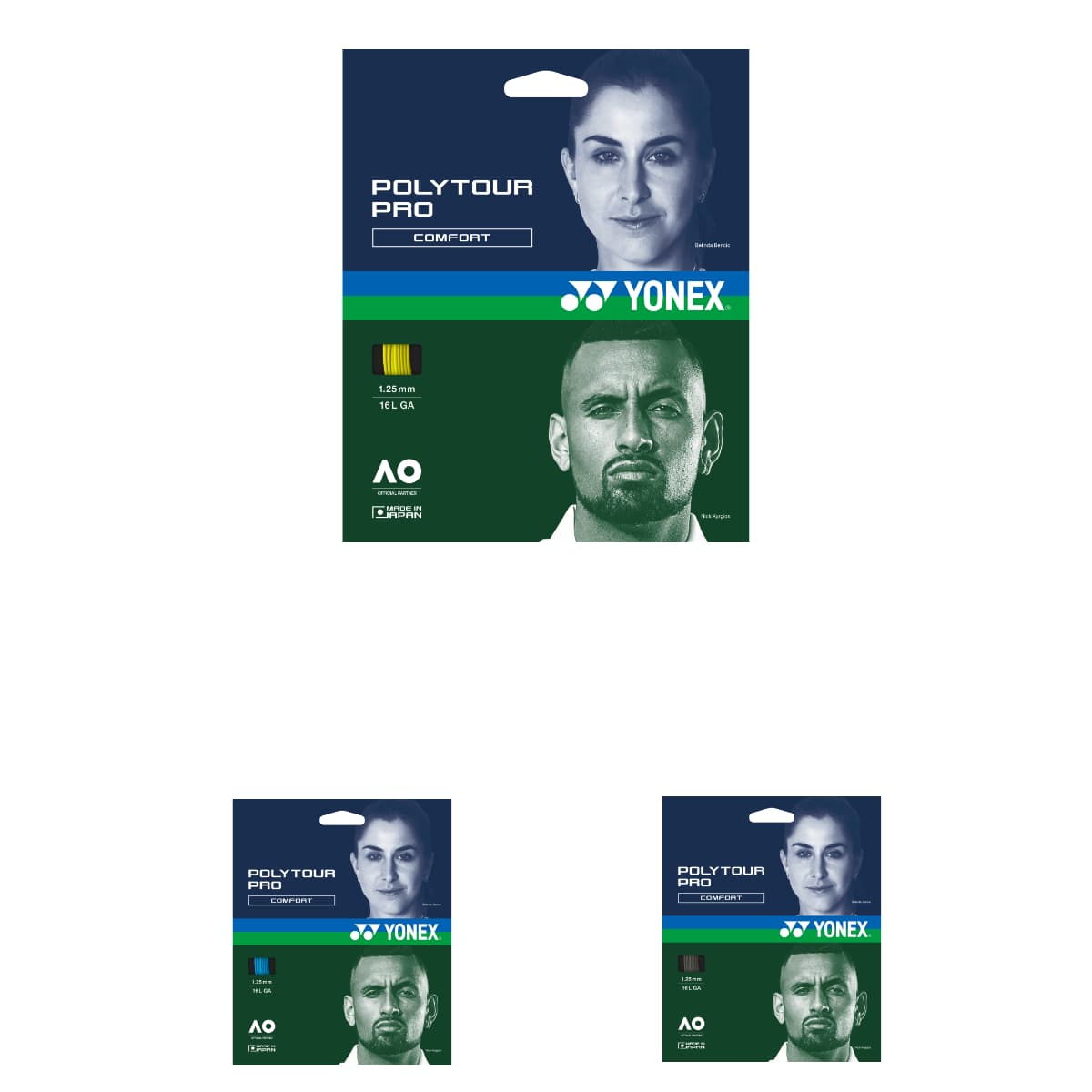YONEX Polytour Pro 1,25mm - Set - Gelb