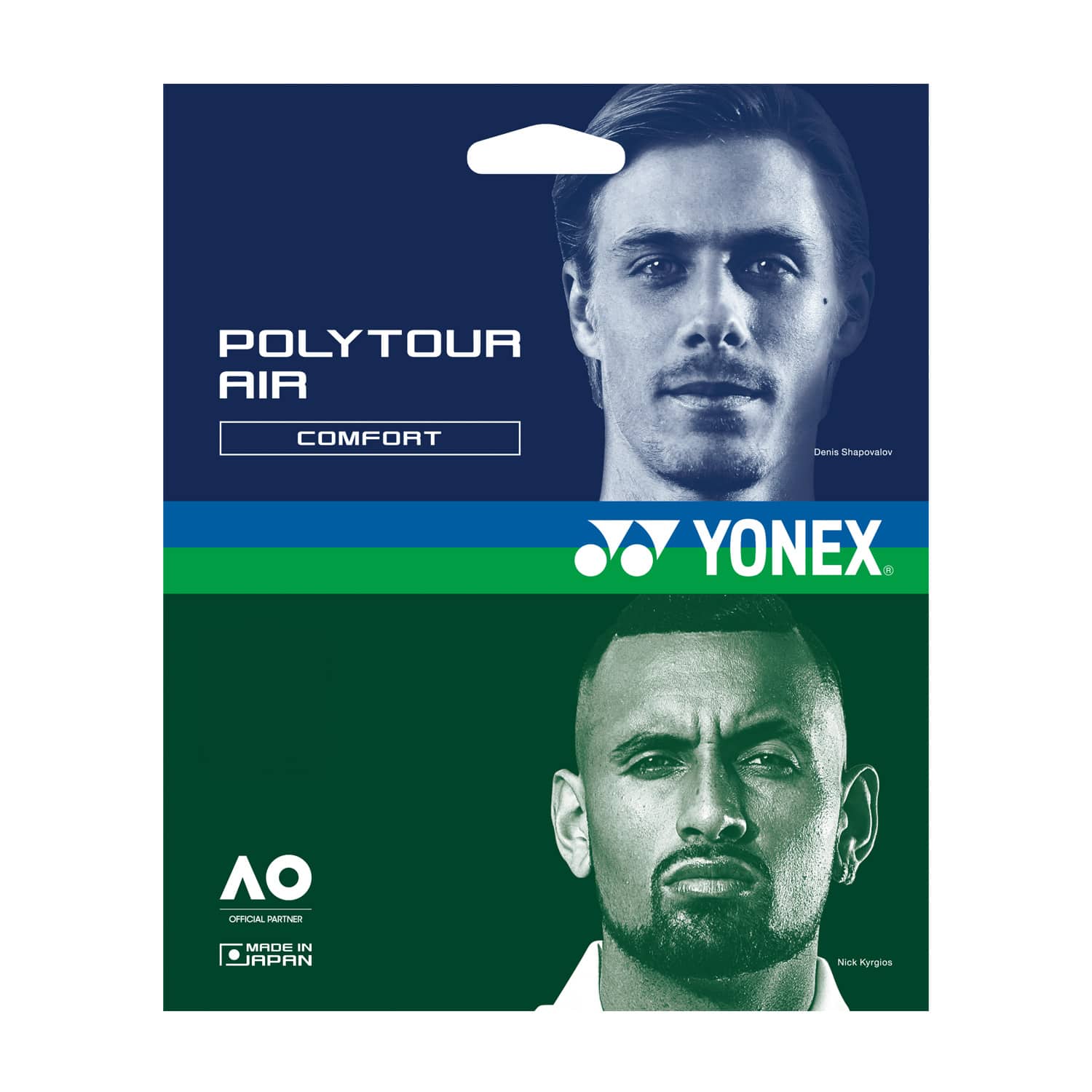 YONEX Polytour Air 1,25mm Blau - Set