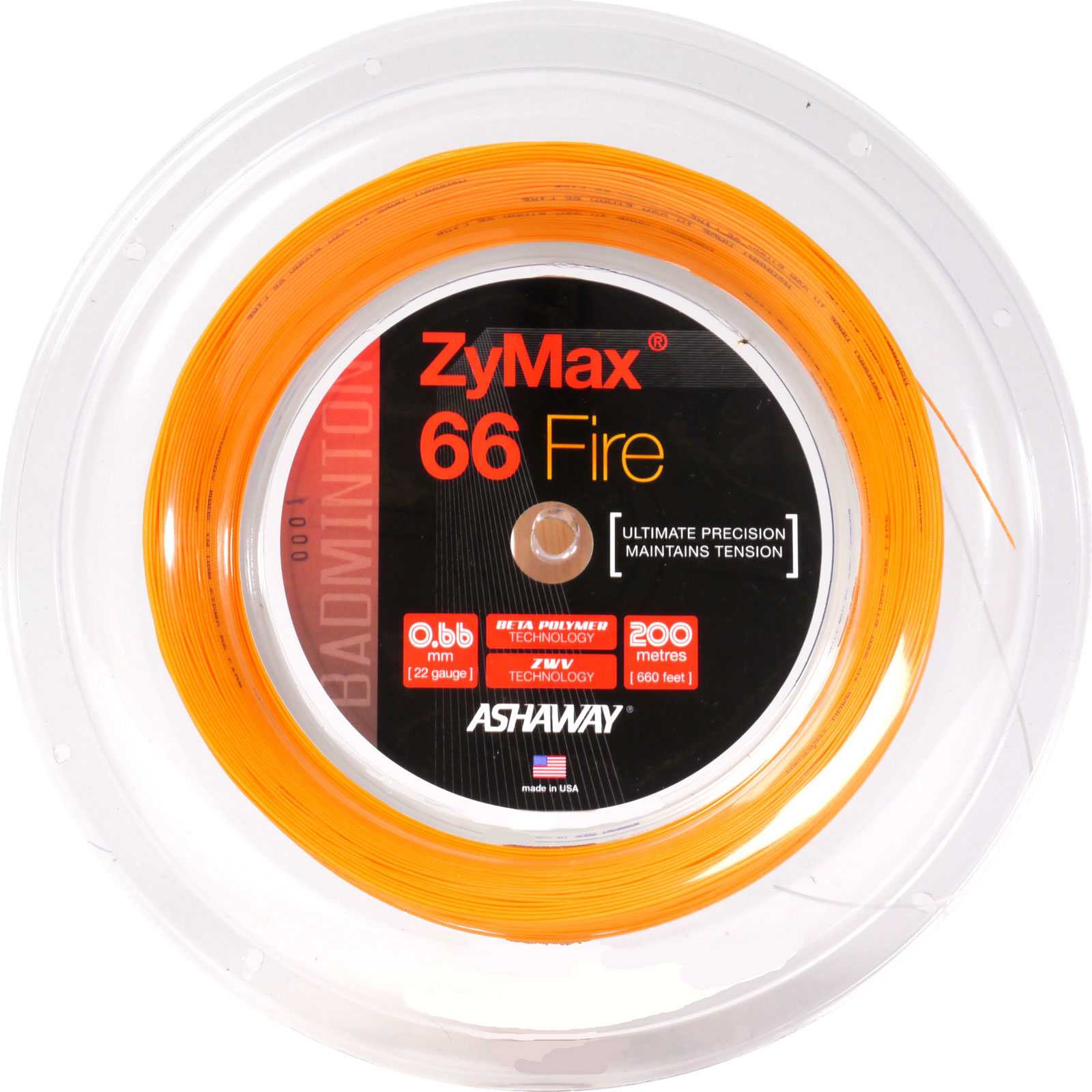 ASHAWAY Zymax 66 Fire Power - Orange - 200m