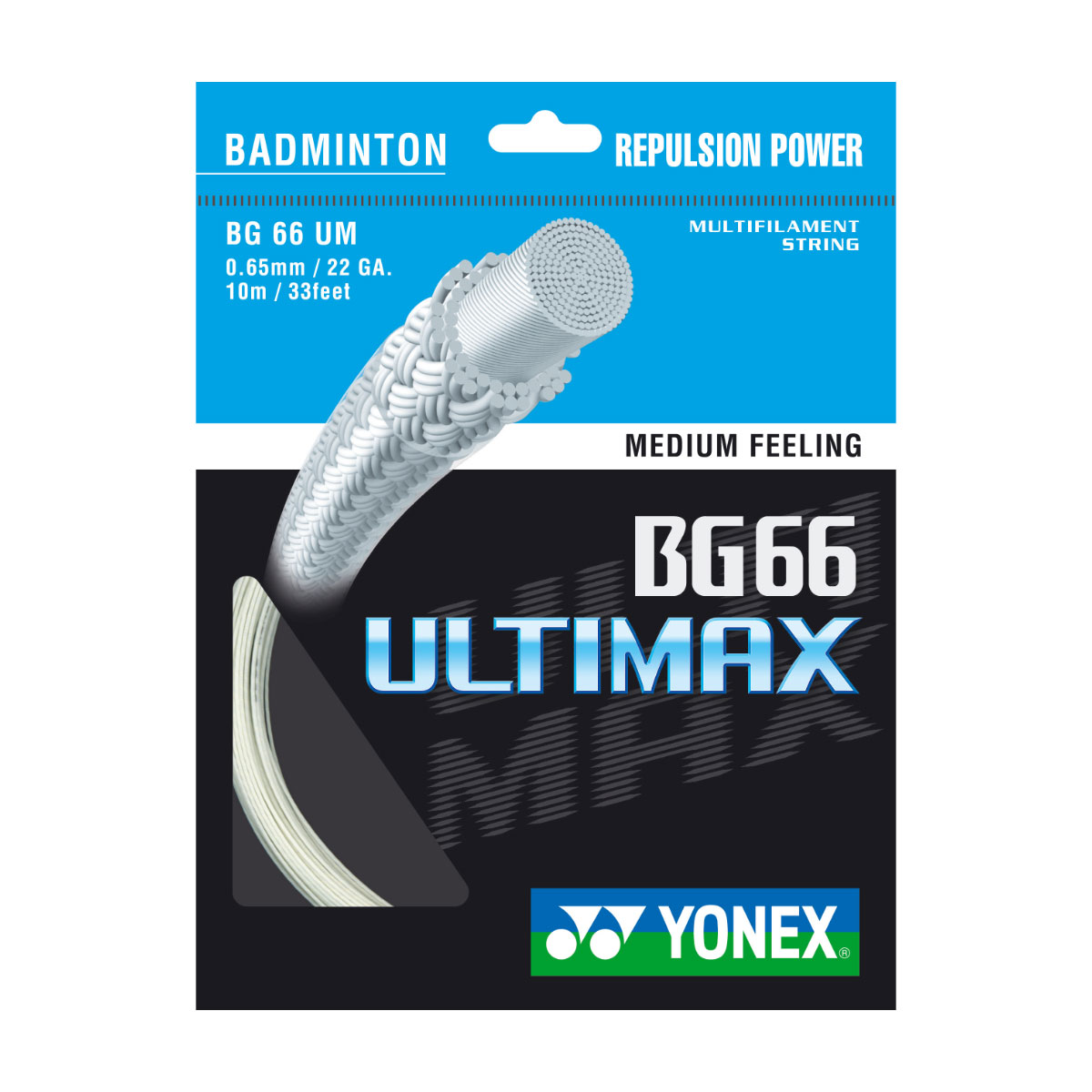 YONEX BG 66 Ultimax - Weiß - Set