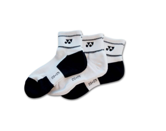 YONEX Kurzsocken 3er-Pack 8423 - Weiß/Schwarz - M YONEX Kurzsocken 3er-Pack 8423 - Weiß/Schwarz - M