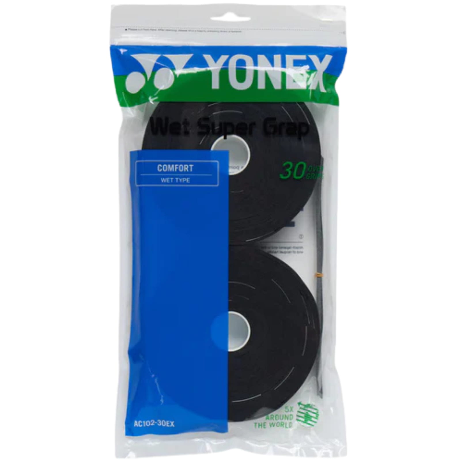 YONEX Wet Super Grap (30-er Pack) AC102 - Schwarz