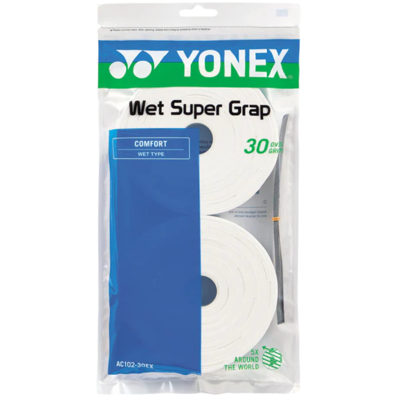 YONEX Wet Super Grap (30-er Pack) AC102 - Weiß